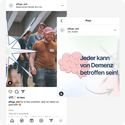 Bild einer Instagram-Arbeit als Teil des Social Media Marketings